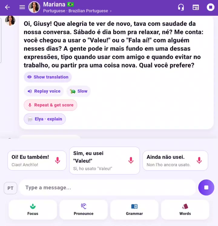 Mariana, Brazilian Portuguese